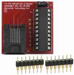 MICROCHIP - ICD Header, MPLAB ICD 14-pin Header Interface for Debugging PIC16F684 - AC162055