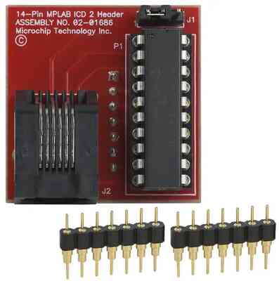 ICD Header, MPLAB ICD 14-pin Header Interface for Debugging PIC16F684 - AC162055