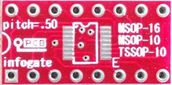 MSOP-10/16 ve TSSOP-10 > DIP-16 çevirici soket - Thumbnail