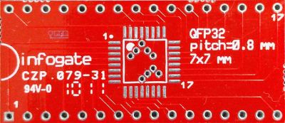 TQFP-32 > DIP-32 çevirici soket