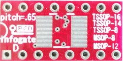 Infogate - TSSOP-8/14/16 ve MSOP-8/12 > DIP-16 çevirici soket